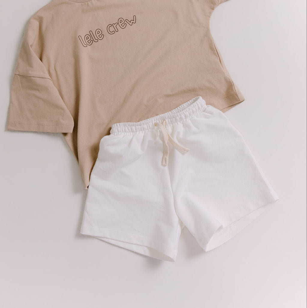 Pamučni šorc - off white